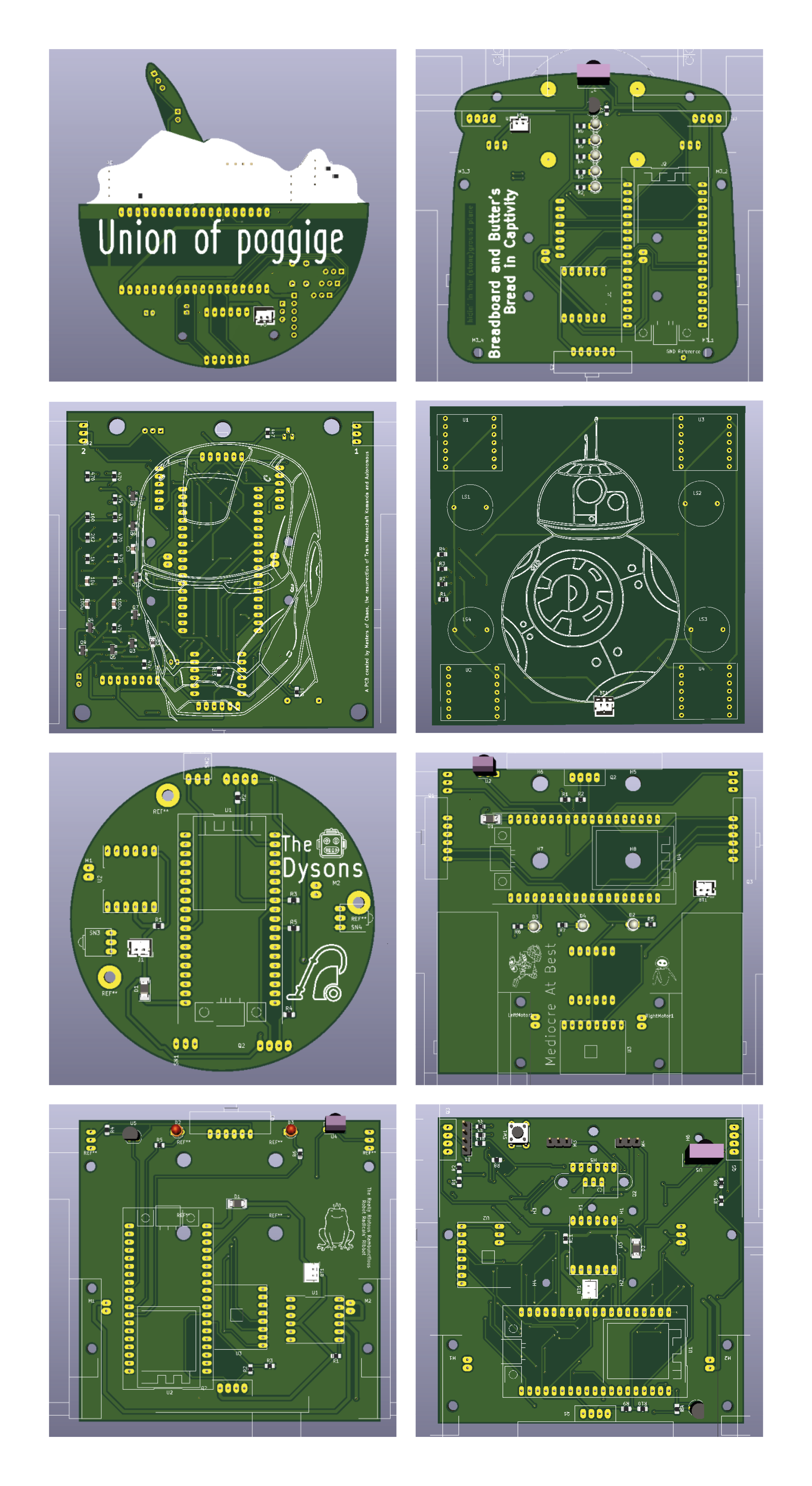8 Different PCBs